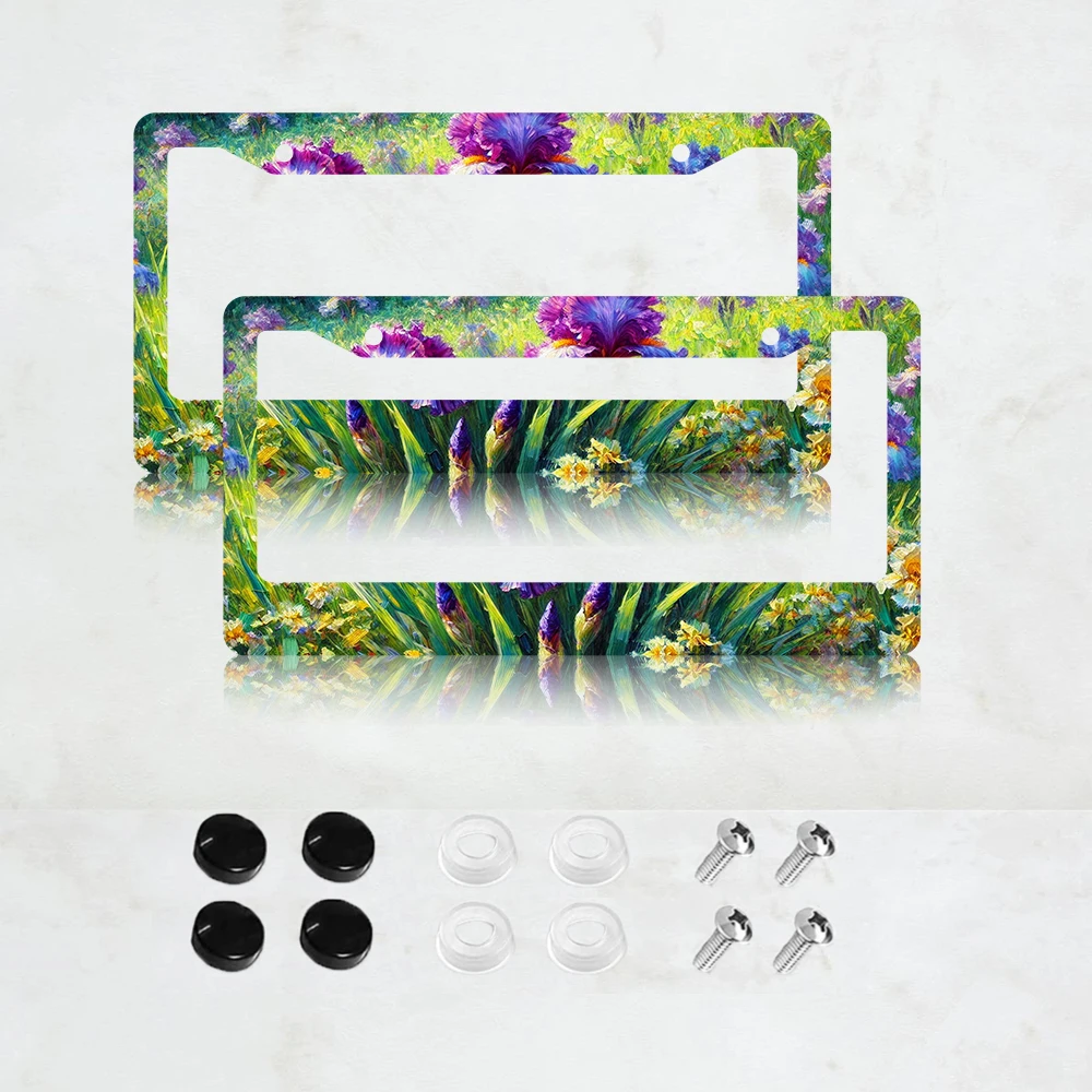 2 шт. Алюминиевые рамки для номерных знаков с акварельными ирисами - 6 x 12 дюймов, стандартный размер США
2 шт. Алюминиевые рамки для номерных знаков с акварельными ирисами - 6 x 12 дюймов, стандартный размер США