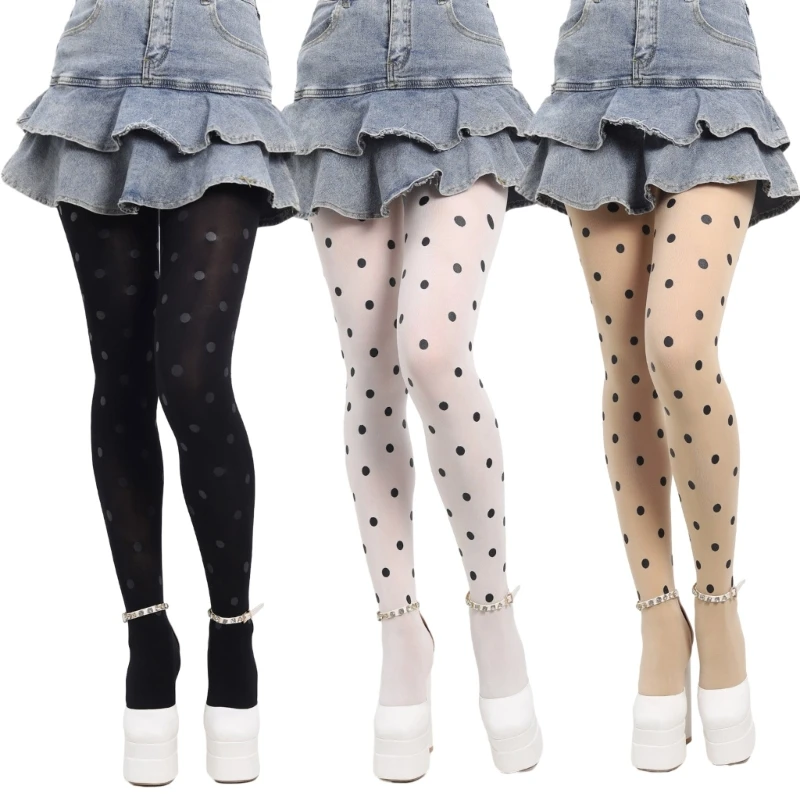 Vintage Dot Opaque Stockings, Silky Footed Tights, Retro Pattern Pantyhose, Soft Elegant Hosiery for Women Daily Casual Wear
Vintage Dot Opaque Stockings, Silky Footed Tights, Retro Pattern Pantyhose, Soft Elegant Hosiery for Women Daily Casual Wear