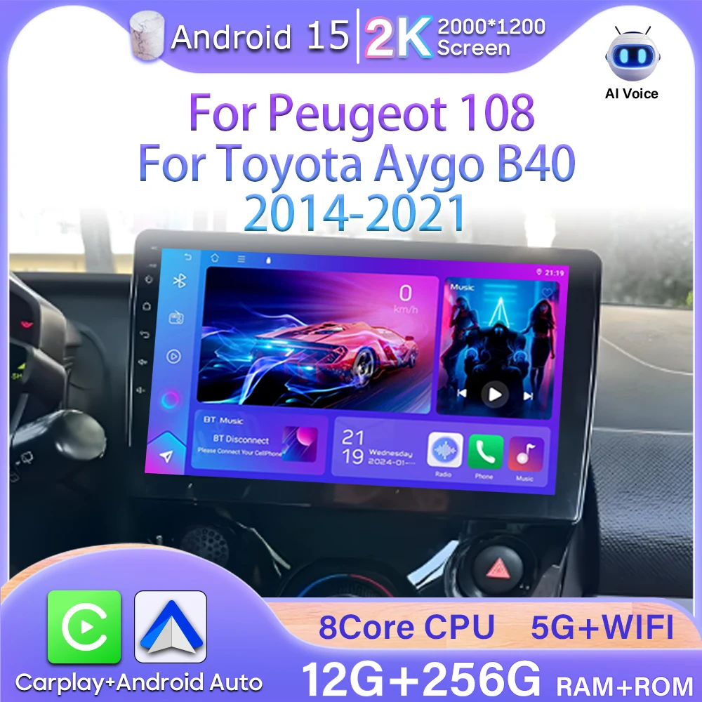Android Auto No 2din Carplay Video For Peugeot 108 For Toyota Aygo B40 2014-2021 GPS Navigation Screen Autoradio DVD Stereo 2k
Android Auto No 2din Carplay Video For Peugeot 108 For Toyota Aygo B40 2014-2021 GPS Navigation Screen Autoradio DVD Stereo 2k