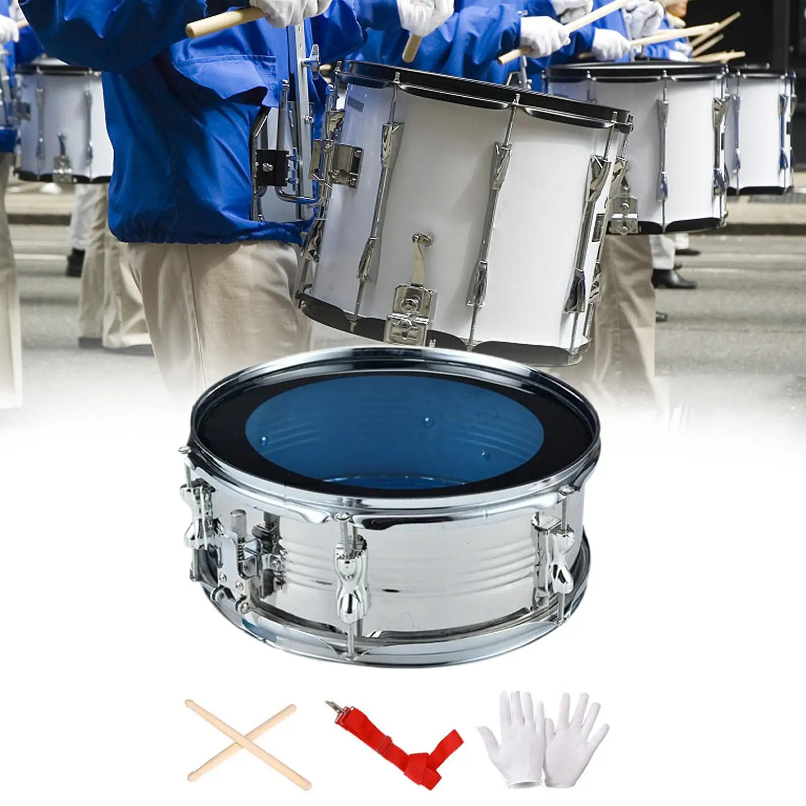 Portable 13 Inch Snare Drum Percussion Drum Set Music Instrument Drumsticks Shoulder Strap for Drum Practice Pad Home
Portable 13 Inch Snare Drum Percussion Drum Set Music Instrument Drumsticks Shoulder Strap for Drum Practice Pad Home