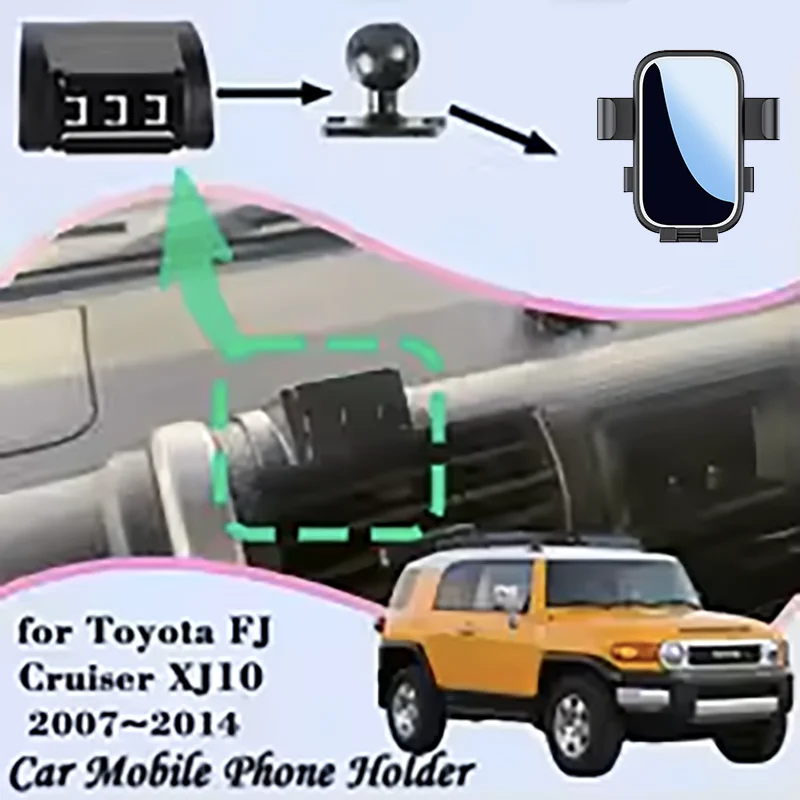 Car Mobile Phone Holder For Toyota FJ Cruiser XJ10 2007~2014 360 Degree Rotating GPS Special Gravity Mount Support Accessories
Car Mobile Phone Holder For Toyota FJ Cruiser XJ10 2007~2014 360 Degree Rotating GPS Special Gravity Mount Support Accessories