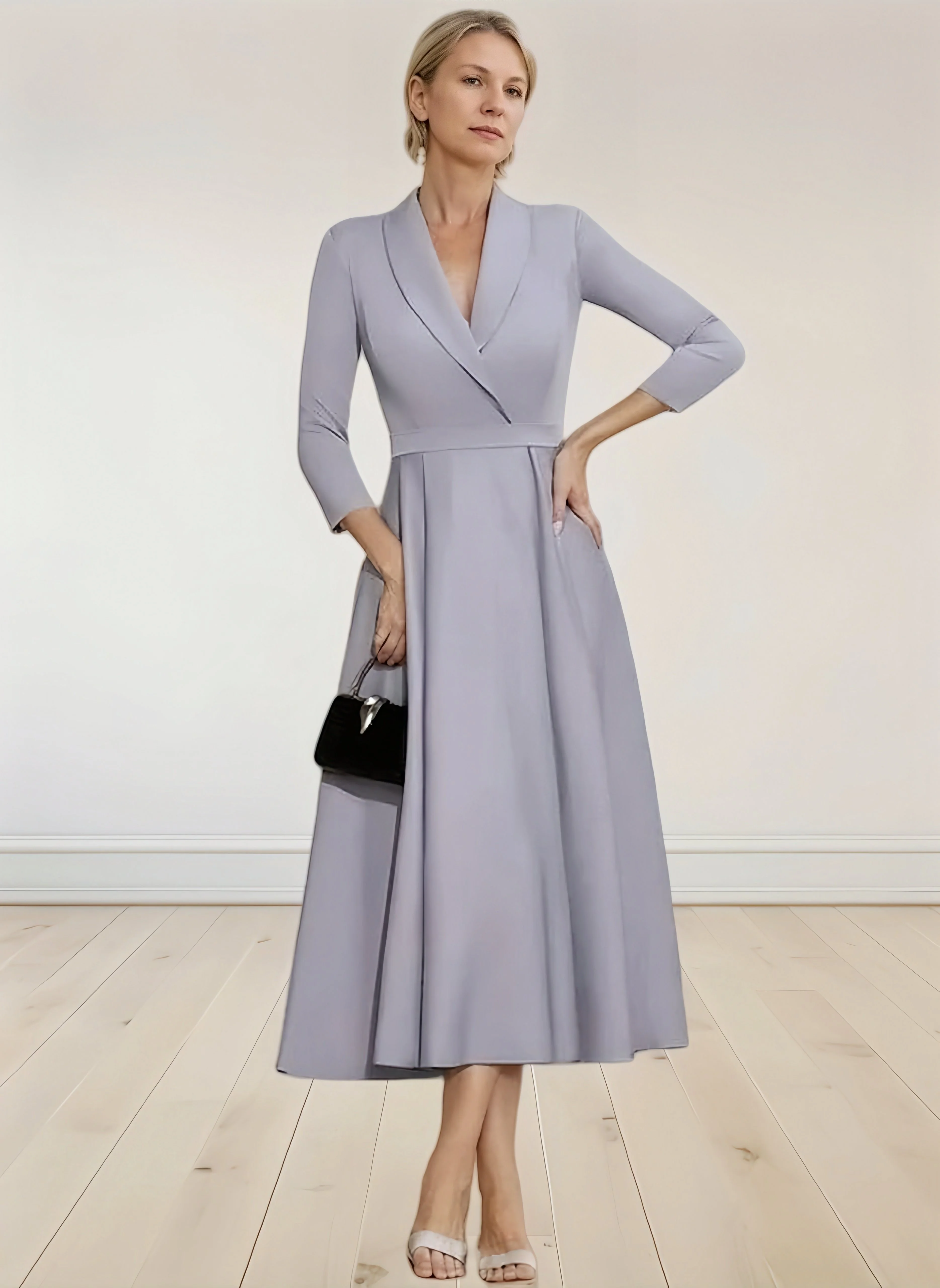 A-Line Mother of the Bride Dress Elegant Simple Tea Length Satin 3/4 Length Sleeve Wedding Guest Elegant Casual 2025
A-Line Mother of the Bride Dress Elegant Simple Tea Length Satin 3/4 Length Sleeve Wedding Guest Elegant Casual 2025