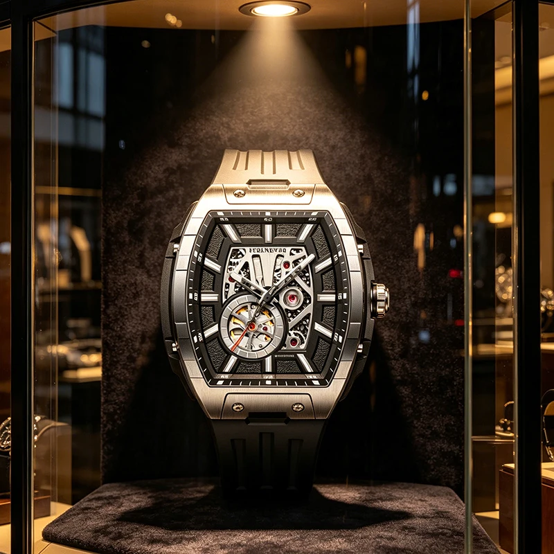 FeelNever Hollow Creative Mechanical Wristwatch Square Luxury Sapphire Crystal Waterproof Luminous Automatic Movement Man Watch
FeelNever Hollow Creative Mechanical Wristwatch Square Luxury Sapphire Crystal Waterproof Luminous Automatic Movement Man Watch