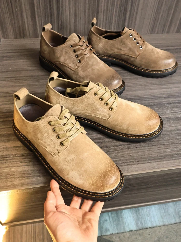 Retro Nubuck Leather Shoes Wear-Resistant Anti-Slip Casual Shoes for Men American Style Autumn Winter Versatile Leather Shoes
Retro Nubuck Leather Shoes Wear-Resistant Anti-Slip Casual Shoes for Men American Style Autumn Winter Versatile Leather Shoes