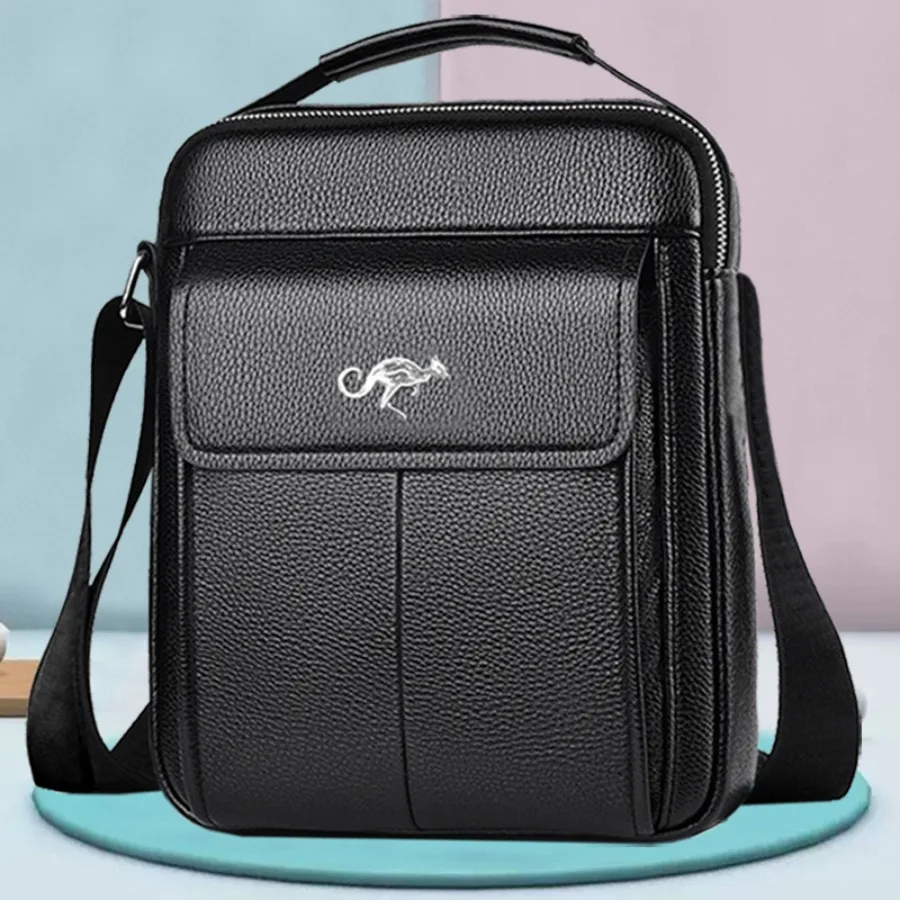 【New Arrival】Men's Brown Faux Leather Crossbody Bag, Vertical Shoulder Sling Bag with Kangaroo Logo for Business & Daily Use
【New Arrival】Men's Brown Faux Leather Crossbody Bag, Vertical Shoulder Sling Bag with Kangaroo Logo for Business & Daily Use