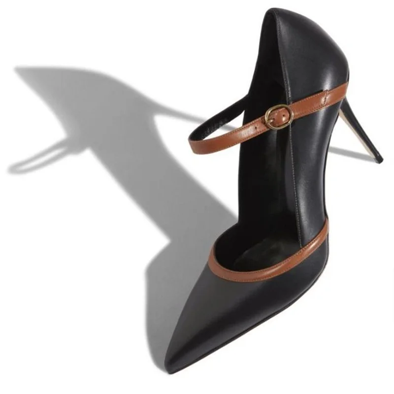 Black PU Ankle Strap Women Pumps Pointed Toe slip On Cutouts Spring Autumn Formal Female Evening Shoes big Size46
Black PU Ankle Strap Women Pumps Pointed Toe slip On Cutouts Spring Autumn Formal Female Evening Shoes big Size46