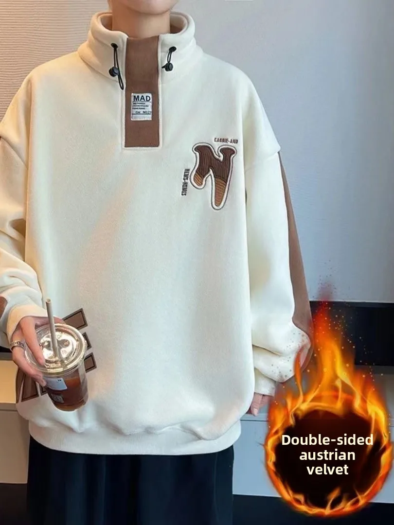 Autumn Winter New Sle Men's Casual Fce Lined Hoodie Thiened f High Collar Warm Base irt for Teens And Youth
Autumn Winter New Sle Men's Casual Fce Lined Hoodie Thiened f High Collar Warm Base irt for Teens And Youth