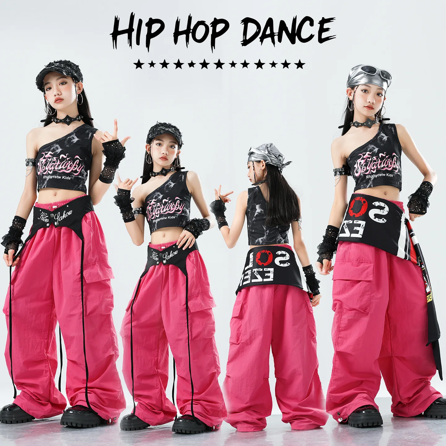 Комплекты одежды для девочек: укороченные топы на одно плечо в стиле K-pop, розовые брюки, шорты для уличных танцев, детская одежда в стиле хип-хоп, джаз, для девочек-танцовщиц
Комплекты одежды для девочек: укороченные топы на одно плечо в стиле K-pop, розовые брюки, шорты для уличных танцев, детская одежда в стиле хип-хоп, джаз, для девочек-танцовщиц