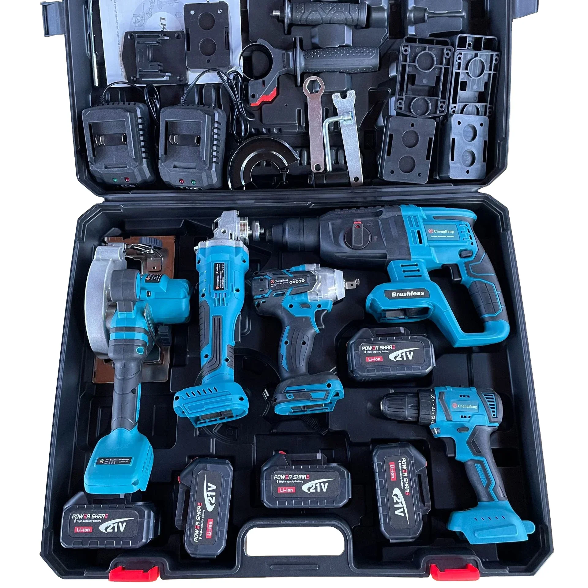 004 Lithium battery brushless charging electric hammer impact drill angle grinder electric drill wrench four piece set tool set
004 Lithium battery brushless charging electric hammer impact drill angle grinder electric drill wrench four piece set tool set