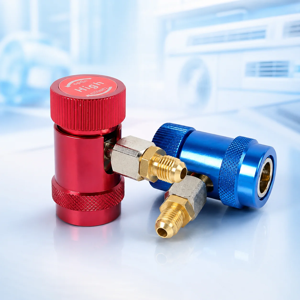 NEW R134A Freon H/L Auto Car Quick Coupler Connector Brass Adapters Air Conditioning Refrigerant Adjustable
NEW R134A Freon H/L Auto Car Quick Coupler Connector Brass Adapters Air Conditioning Refrigerant Adjustable