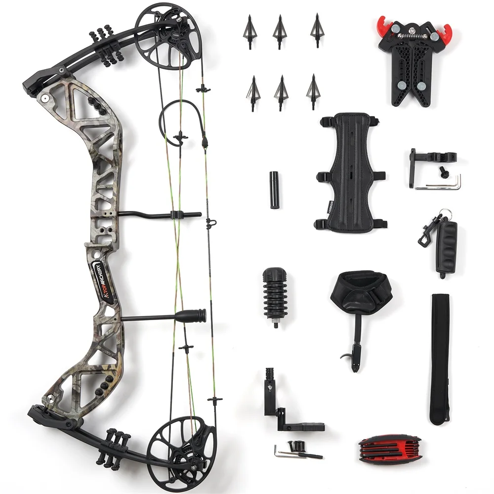 Toparchery Compound Bow Set Adjust 23.5-30.5" Draw Length 30-70 Lbs Draw Weight Up To IBO 310 Fps, Let Off 75% Hunting Bow
Toparchery Compound Bow Set Adjust 23.5-30.5" Draw Length 30-70 Lbs Draw Weight Up To IBO 310 Fps, Let Off 75% Hunting Bow
