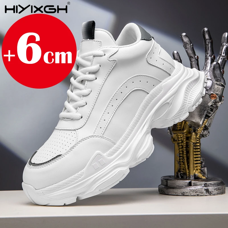 Роскошные модные кроссовки-лифты из натуральной кожи, мужская удобная дышащая повседневная обувь, увеличивающая рост стелька, туфли с подъемом 6 см 
Роскошные модные кроссовки-лифты из натуральной кожи, мужская удобная дышащая повседневная обувь, увеличивающая рост стелька, туфли с подъемом 6 см