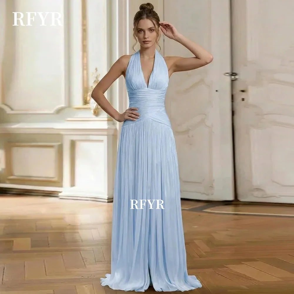 RFYR Halter Prom Dress with Pleats Halter Party Dress A Line Chiffon Evening Dress Celebrity Gala Dress Customized
RFYR Halter Prom Dress with Pleats Halter Party Dress A Line Chiffon Evening Dress Celebrity Gala Dress Customized