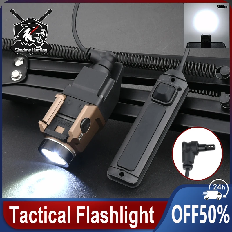 WADSN Tactical Flashlight Metal LED Strobe Light High Power 800Lumens Hunting Weapon Light Airsoft Accessories Fit 20MM Rail
WADSN Tactical Flashlight Metal LED Strobe Light High Power 800Lumens Hunting Weapon Light Airsoft Accessories Fit 20MM Rail