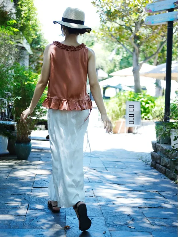 Романтический шелковый жилет с цветочным принтом, женский летний топ прямого кроя, однотонный, из чистого шелкового атласа
Романтический шелковый жилет с цветочным принтом, женский летний топ прямого кроя, однотонный, из чистого шелкового атласа