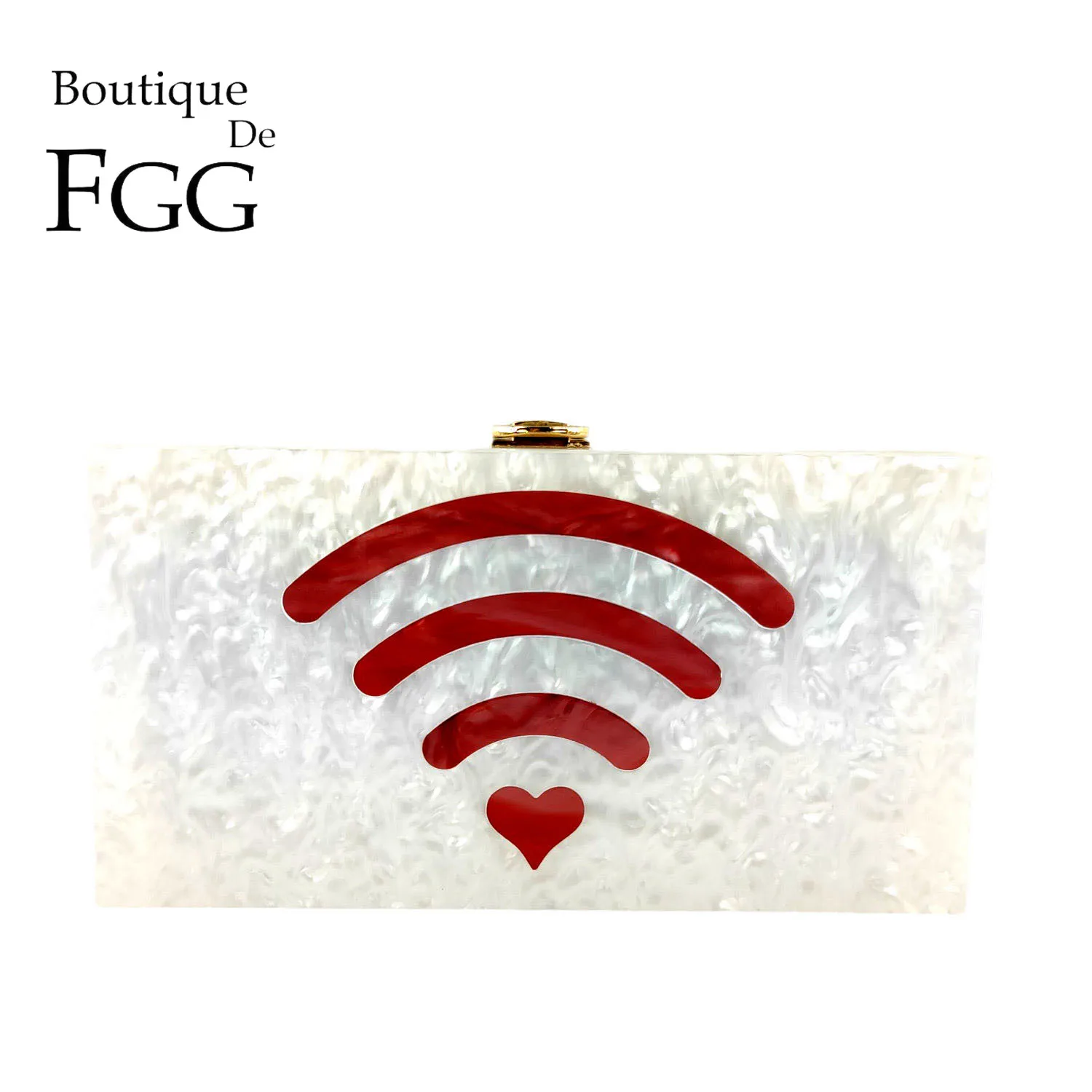 Boutique De FGG WIFI Women White Acrylic Clutch Evening Handbags Party Dinner Prom Daily Clutches Chain Shoulder Bags
Boutique De FGG WIFI Women White Acrylic Clutch Evening Handbags Party Dinner Prom Daily Clutches Chain Shoulder Bags