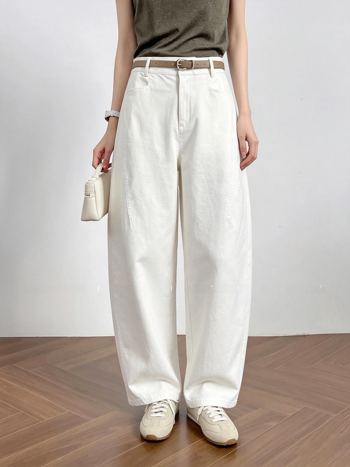 High Waist Wide Leg Jeans Women's Spring Summer High Elasticity Lenzing Cotton Belted Knife Bootcut Denim Pants
High Waist Wide Leg Jeans Women's Spring Summer High Elasticity Lenzing Cotton Belted Knife Bootcut Denim Pants