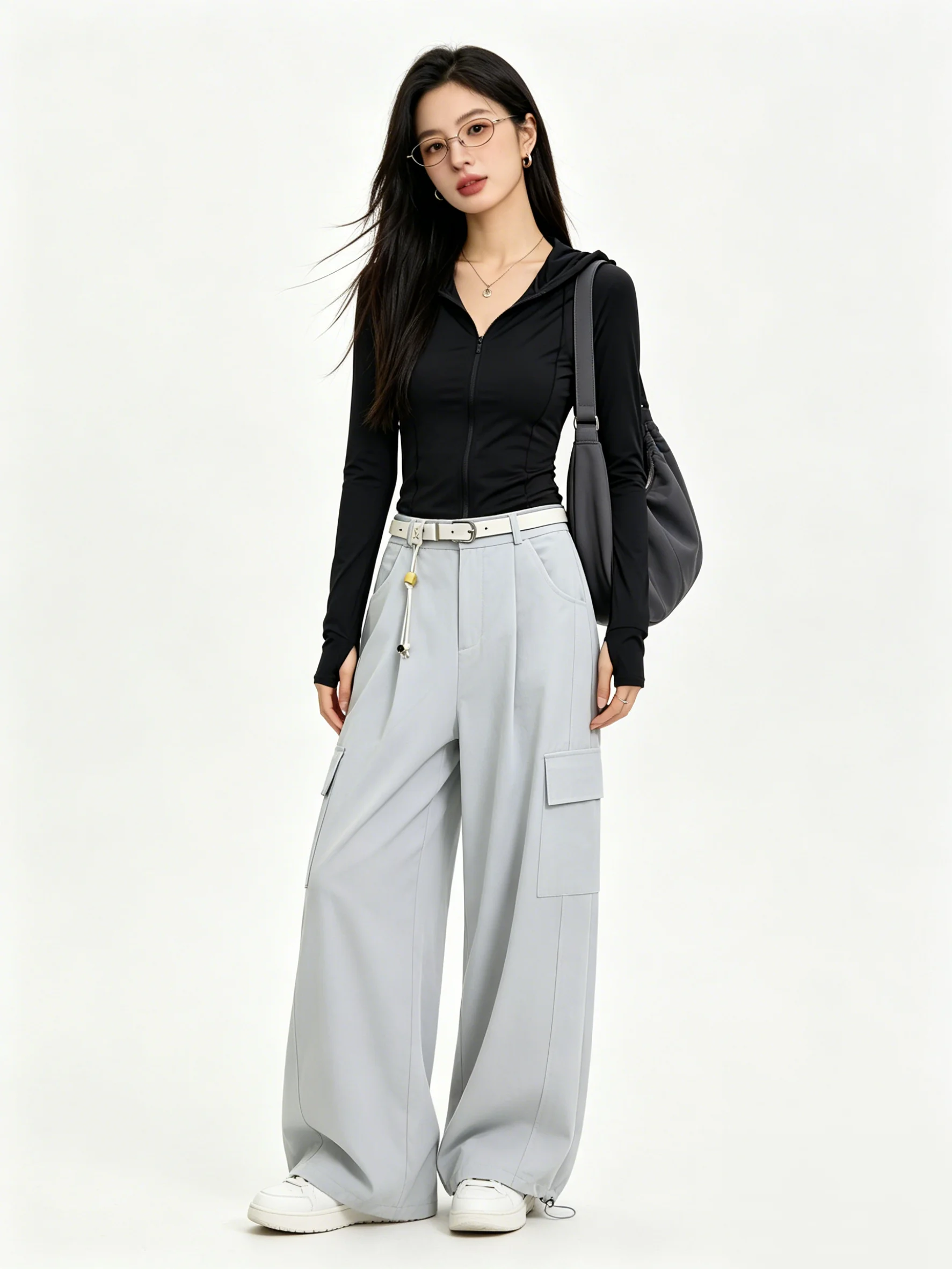 High Waist Wide Leg Pants Korean Style Loose Elastic Pure Color Youthful Casual Workwear Loose Slimming Long Trousers
High Waist Wide Leg Pants Korean Style Loose Elastic Pure Color Youthful Casual Workwear Loose Slimming Long Trousers