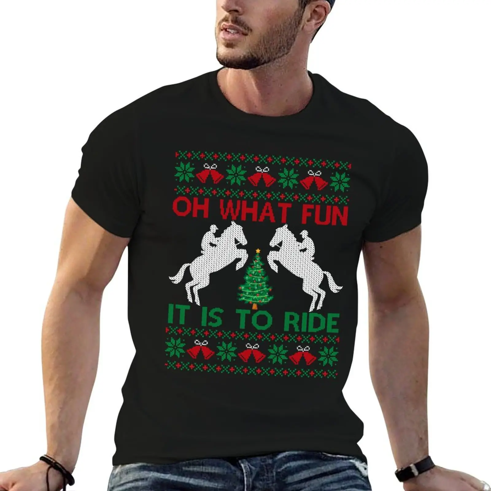 Oh What Fun It Is To Ride Horse Ugly Christmas Funny Race T-Shirt t shirt for man men t shirt cotton 100% T-Shirt
Oh What Fun It Is To Ride Horse Ugly Christmas Funny Race T-Shirt t shirt for man men t shirt cotton 100% T-Shirt