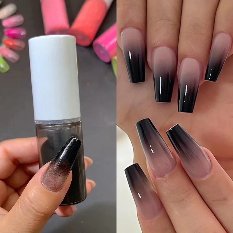 Черная пудра для ногтей с эффектом омбре, 10 г 
Черная пудра для ногтей с эффектом омбре, 10 г