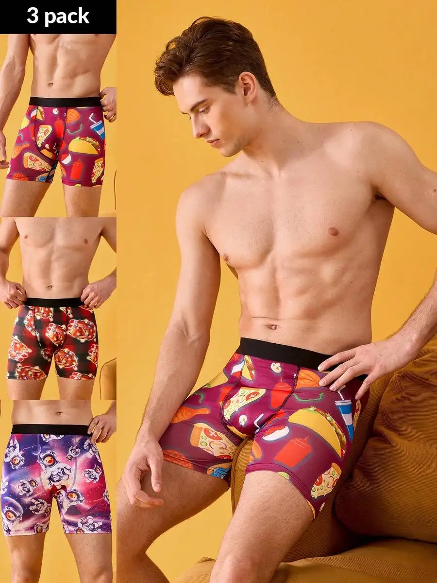 Mens Cartoon Print All-Over Graphic Boxer Shorts 3 Pack
Mens Cartoon Print All-Over Graphic Boxer Shorts 3 Pack