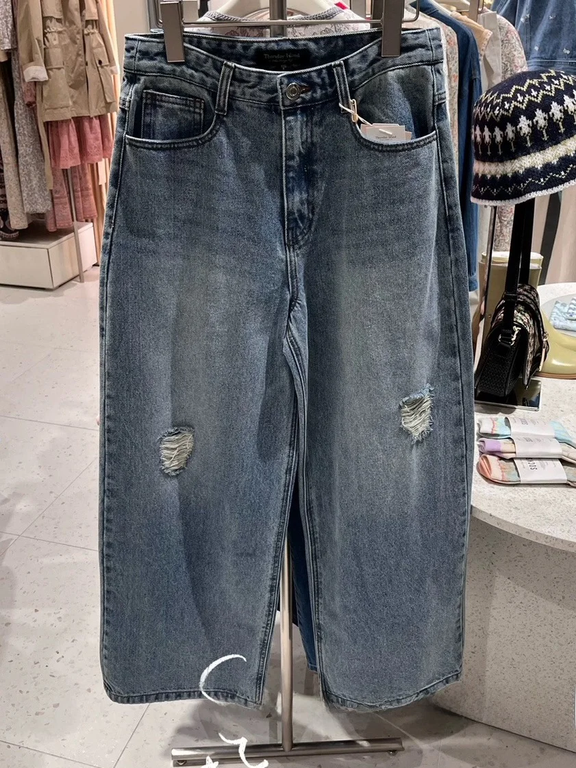 Spring Summer New Women's Loose Wide Leg Jeans High Waist Cotton Zipper Casual Versatile Island 26 Slimming Effect
Spring Summer New Women's Loose Wide Leg Jeans High Waist Cotton Zipper Casual Versatile Island 26 Slimming Effect