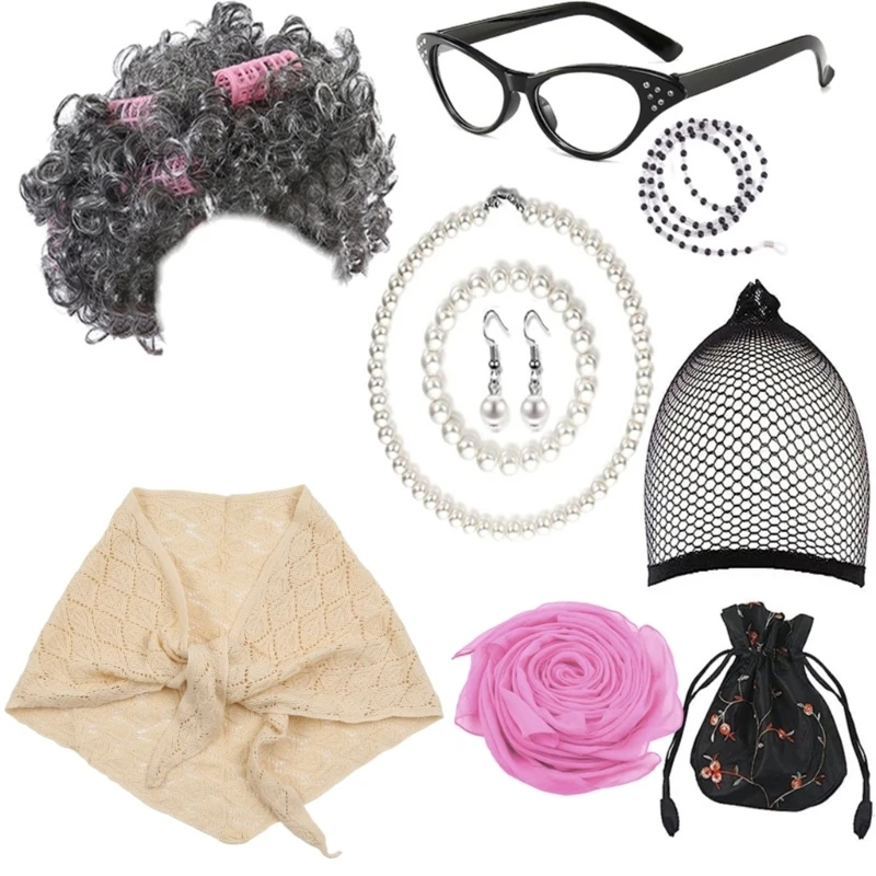 39BC Women Old Lady Pretend Play Dress Up Costume Accessories Stage Props Granny Wigs
39BC Women Old Lady Pretend Play Dress Up Costume Accessories Stage Props Granny Wigs