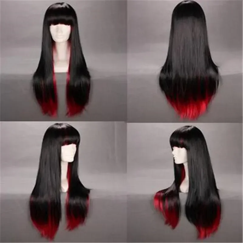 Fashion Lady Black+Red cosplay long straight full Heat Resistant wig
Fashion Lady Black+Red cosplay long straight full Heat Resistant wig