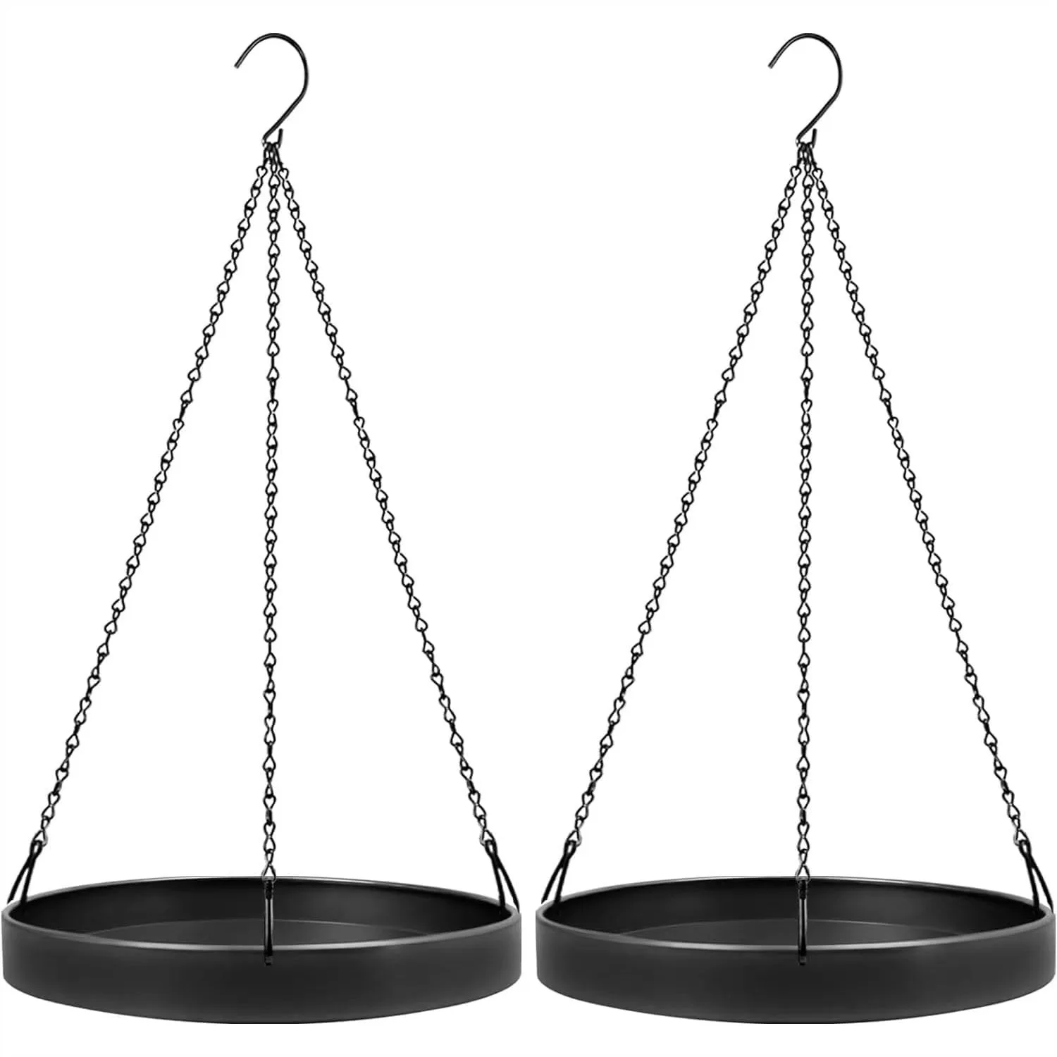 Metal Plant Hanger for Indoor Outdoor, Hanging Planter Basket with Tray, Black 2 Pack
Metal Plant Hanger for Indoor Outdoor, Hanging Planter Basket with Tray, Black 2 Pack