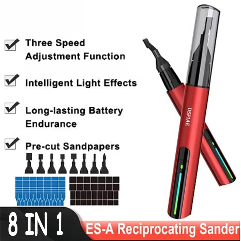 3-Speed Sander Pen Sponge Sanding Disc Round Pre-Cut Abrasive Sandpaper Used With Portable Electric Sharpening Pen with 10 Light
3-Speed Sander Pen Sponge Sanding Disc Round Pre-Cut Abrasive Sandpaper Used With Portable Electric Sharpening Pen with 10 Light
