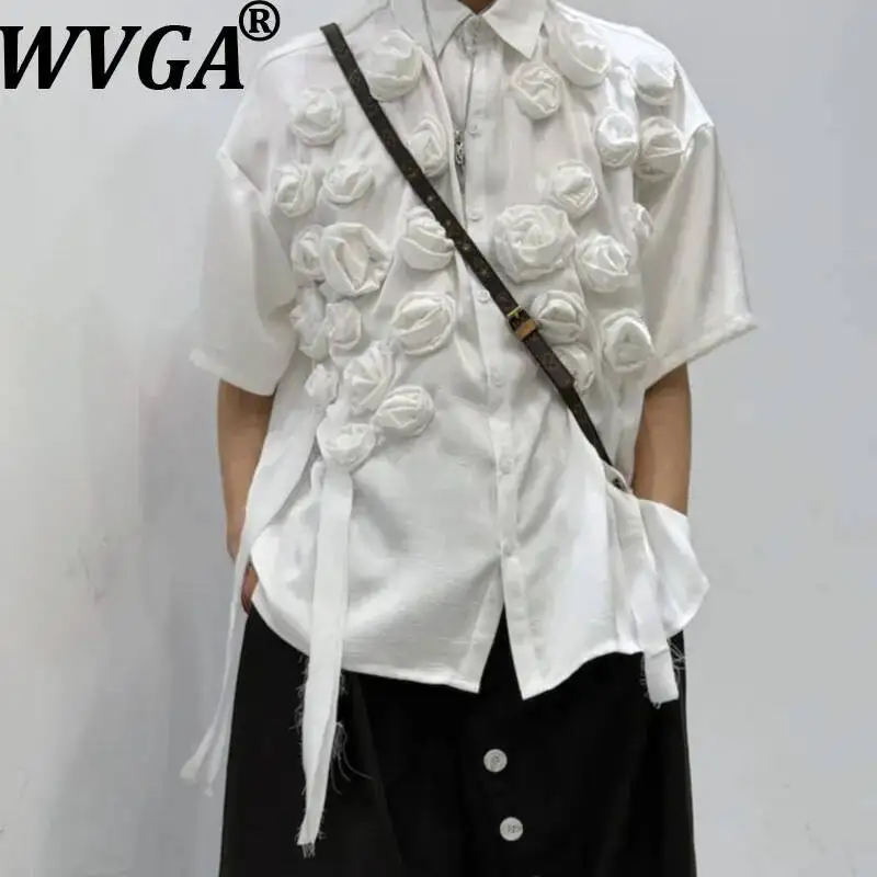 WVGA Summer New Men's Short Sleeved Shirts Three-Dimensional Petal Decoration Niche Chic Casual Turn-Down Collar Tops Ins W25254
WVGA Summer New Men's Short Sleeved Shirts Three-Dimensional Petal Decoration Niche Chic Casual Turn-Down Collar Tops Ins W25254