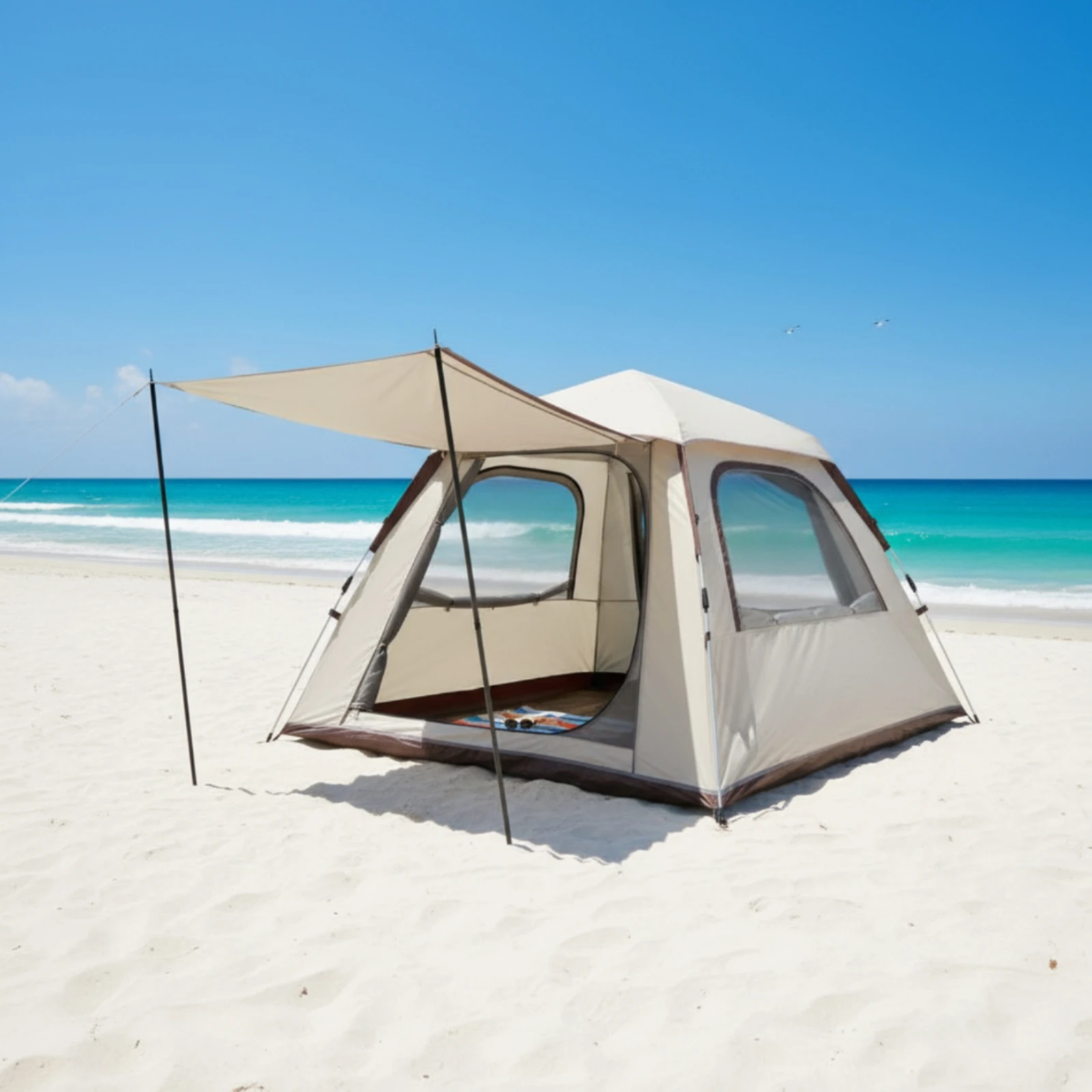 Automatic Camping Tent Portable 4-Sided Tent Outdoor Shelter Two-Door Wind Resistant
Automatic Camping Tent Portable 4-Sided Tent Outdoor Shelter Two-Door Wind Resistant