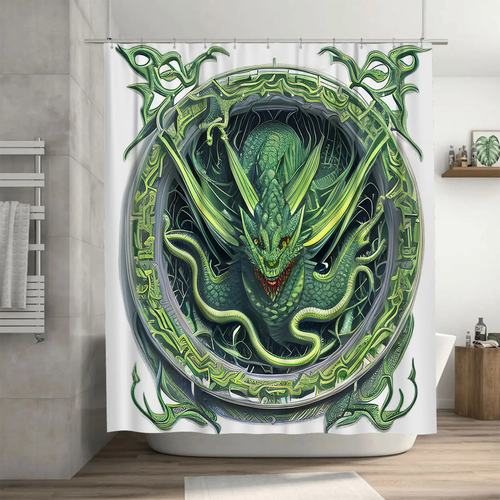 Занавеска для душа Epic Dragon Art — водонепроницаемая, устойчивая к плесени, машинная стирка для декора ванной комнаты с фантазийной тематикой
Занавеска для душа Epic Dragon Art — водонепроницаемая, устойчивая к плесени, машинная стирка для декора ванной комнаты с фантазийной тематикой