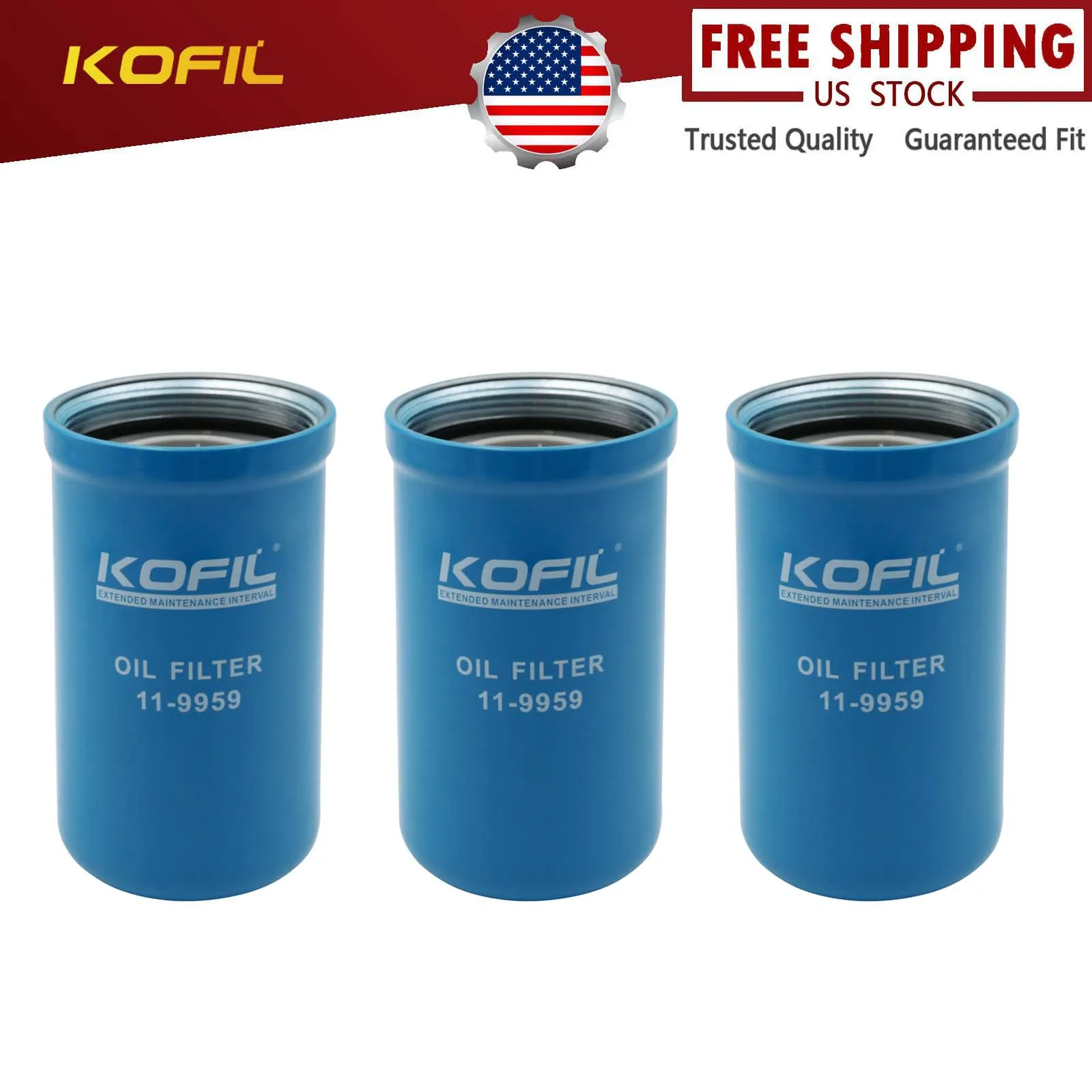 3PCS Oil Filter 11-9959 119959 Compatible with Thermo King S600 TK Precedent TK11-9959
3PCS Oil Filter 11-9959 119959 Compatible with Thermo King S600 TK Precedent TK11-9959