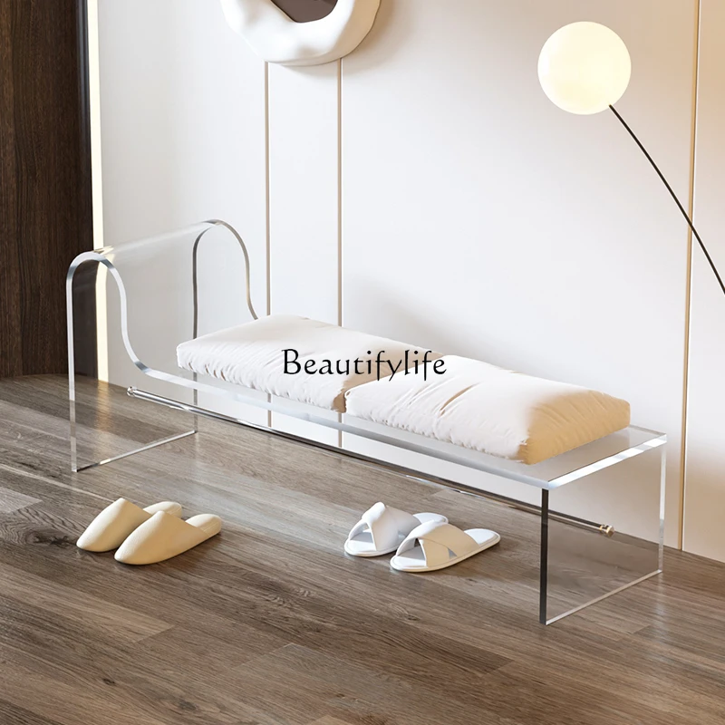 Acrylic home shoe change stool household light luxury leisure suspension chair
Acrylic home shoe change stool household light luxury leisure suspension chair
