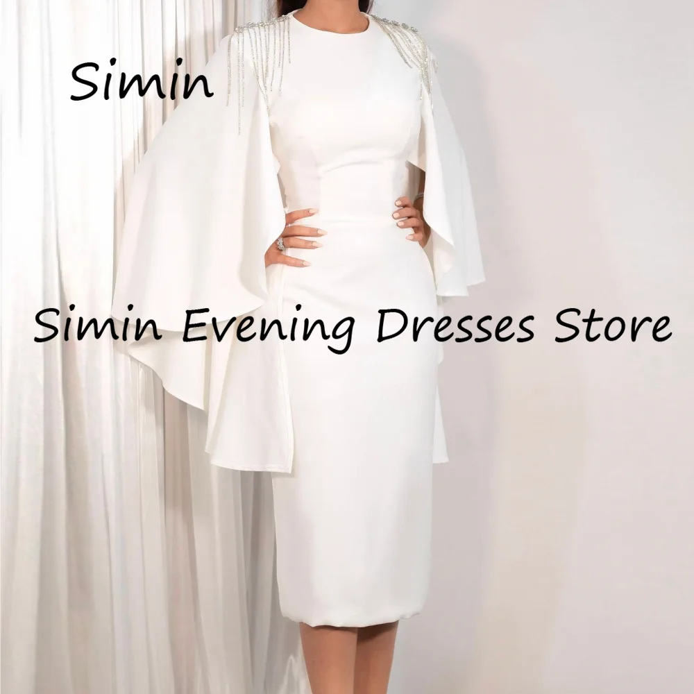 Simin Crepe Mermaid O-neck Tassel Ruffle Luxury Prom Gown Tea-length Evening Elegant Pretty Party dresses for women 2023
Simin Crepe Mermaid O-neck Tassel Ruffle Luxury Prom Gown Tea-length Evening Elegant Pretty Party dresses for women 2023