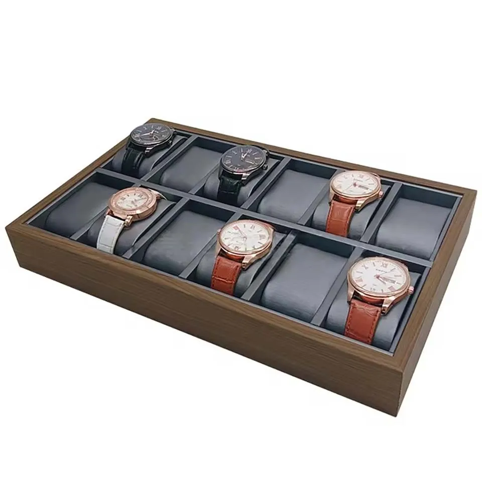 12 Slots Walnut Grain Wood Watch Storage Display Box Wristwatch Organizer Display Tray Watches Holder with Pillows Gift Cases
12 Slots Walnut Grain Wood Watch Storage Display Box Wristwatch Organizer Display Tray Watches Holder with Pillows Gift Cases