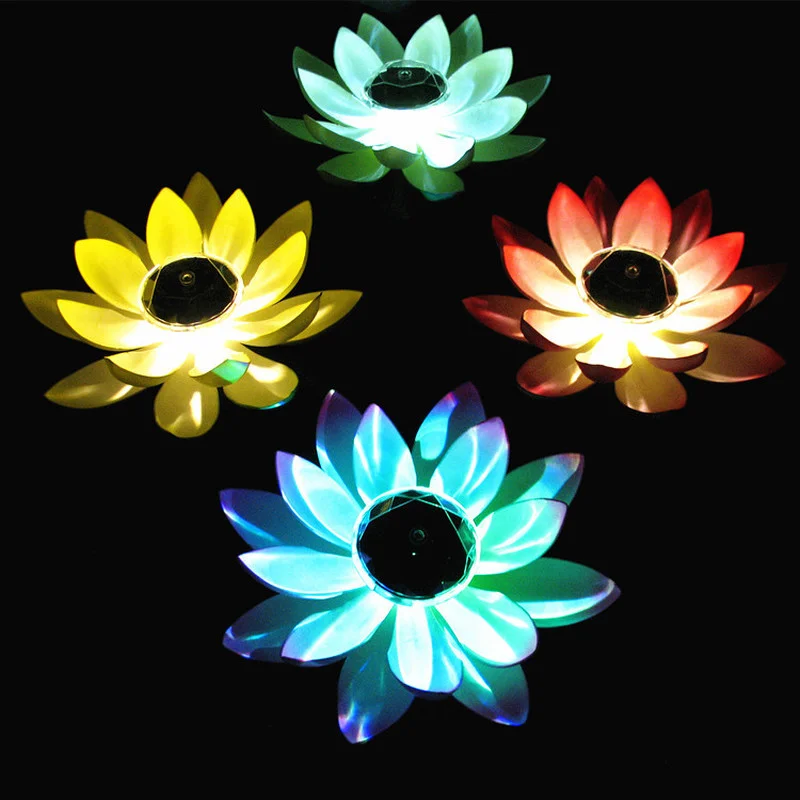 LED Solar Powered Lotus Flower Light Artificial Shape Floating Fountain Pond Garden Pool Lamp Solar Pool Light Solar Night Light
LED Solar Powered Lotus Flower Light Artificial Shape Floating Fountain Pond Garden Pool Lamp Solar Pool Light Solar Night Light