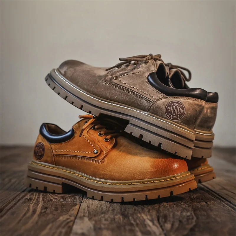 Owl City Men's Work Shoes British Style Low Cut Lace-Up Retro American Genuine Leather Durable Rubber Sole round Toe Casual S...
Owl City Men's Work Shoes British Style Low Cut Lace-Up Retro American Genuine Leather Durable Rubber Sole round Toe Casual S...