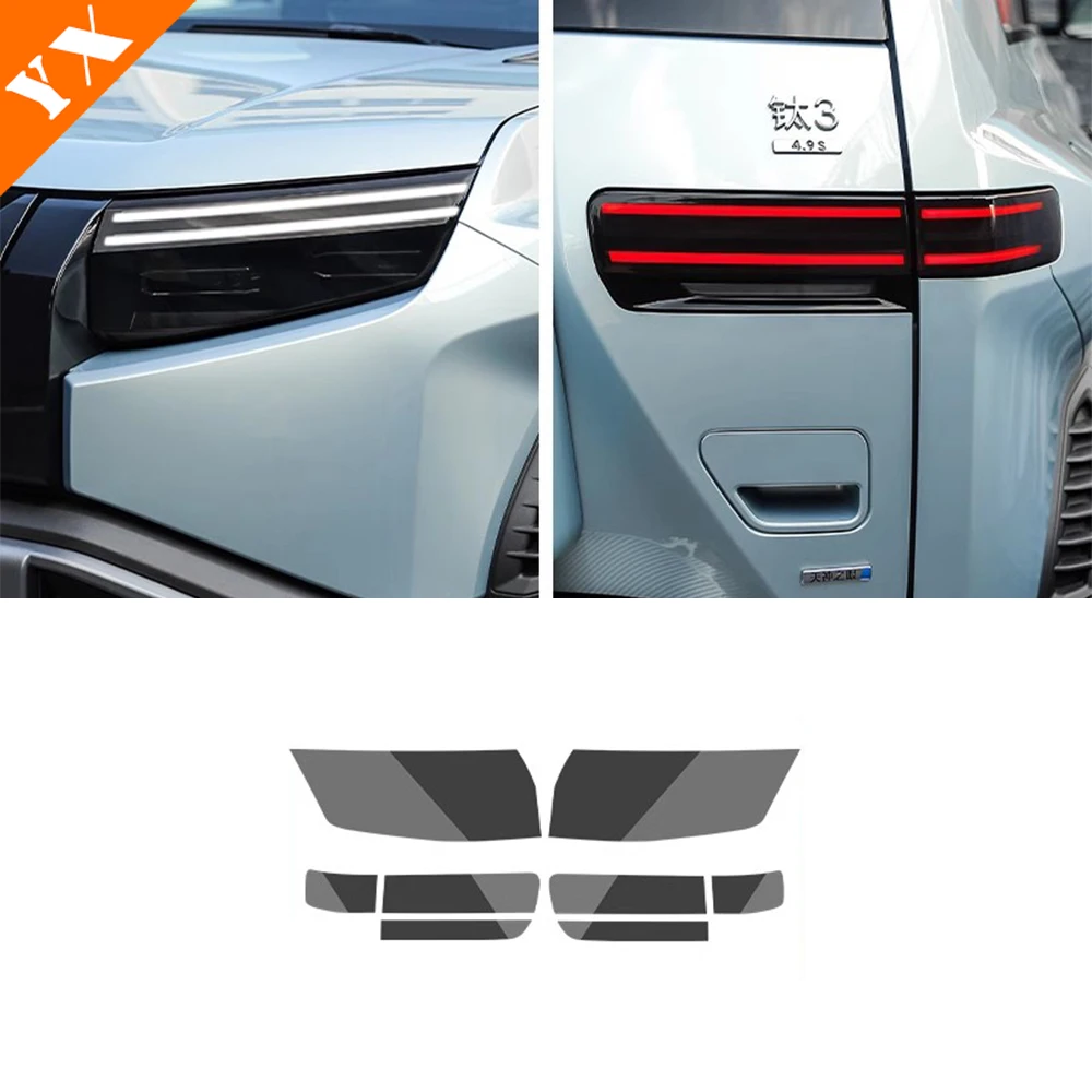 For BYD leopard 3 titanium 3 2025 2026 accessories Car Black Film,Car Headlight And Taillight Film,Car light Blackening Film 
For BYD leopard 3 titanium 3 2025 2026 accessories Car Black Film,Car Headlight And Taillight Film,Car light Blackening Film