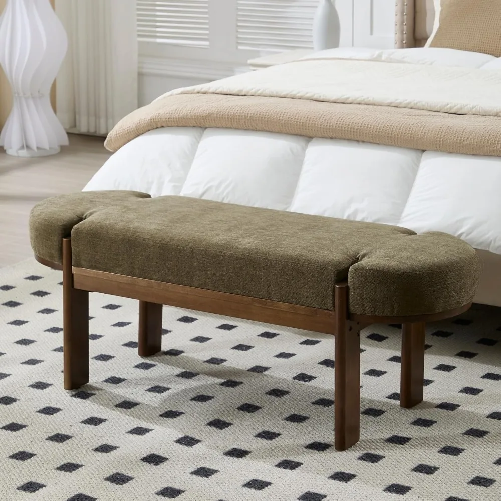 Modern Bench 51 Inch Upholstered Bedroom Bench Chenille Fabric End of Bed Ottoman Wooden Entryway Bench for Living, Green
Modern Bench 51 Inch Upholstered Bedroom Bench Chenille Fabric End of Bed Ottoman Wooden Entryway Bench for Living, Green