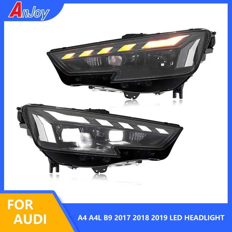 1 пара автомобильных фар для Audi A4 светодиодные фары A4L B9 2017 2018 2019 модифицированные RS стайлинг фары в сборе автомобильные аксессуары
1 пара автомобильных фар для Audi A4 светодиодные фары A4L B9 2017 2018 2019 модифицированные RS стайлинг фары в сборе автомобильные аксессуары