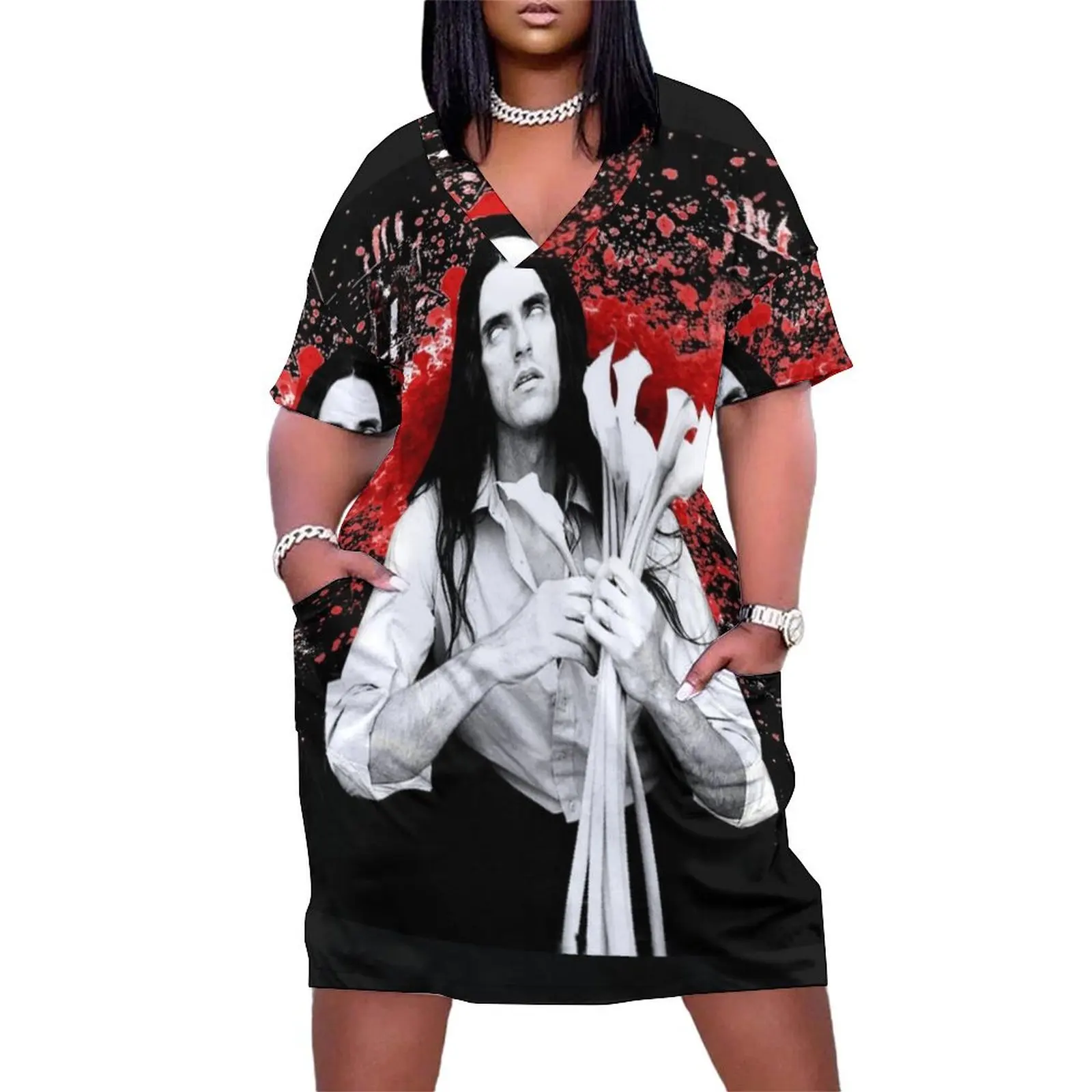 PETER STEELE BLOOD Loose Pocket Dress african dresses for woman long dress women Woman fashion Female dress
PETER STEELE BLOOD Loose Pocket Dress african dresses for woman long dress women Woman fashion Female dress