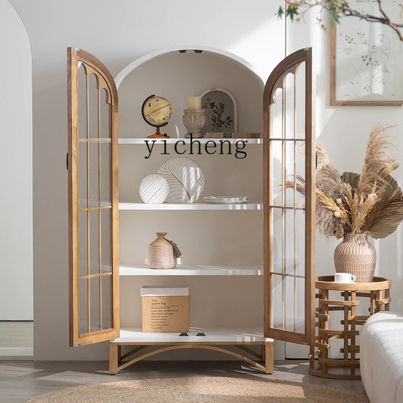 GZ with glass door household solid wood wine cabinet against the wall living room wabi-sandy retro cabinet multi-layer locker
GZ with glass door household solid wood wine cabinet against the wall living room wabi-sandy retro cabinet multi-layer locker