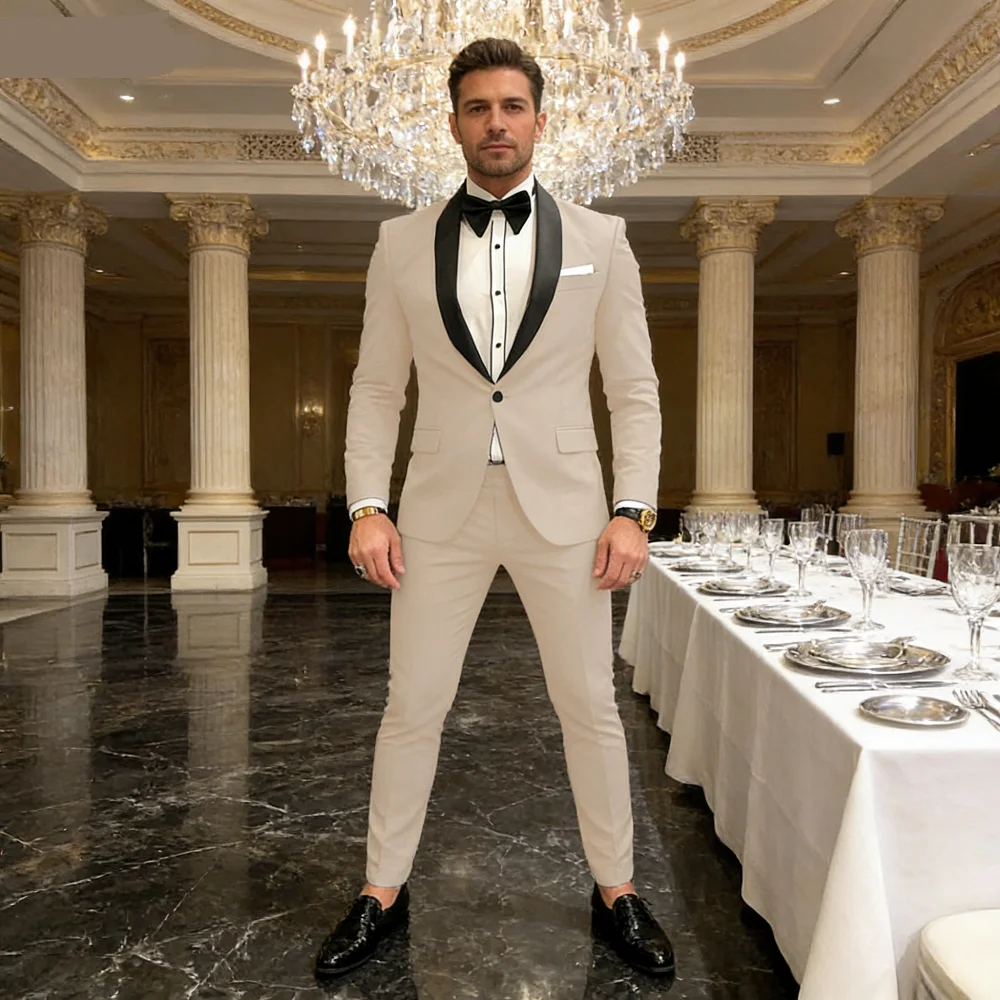 2 Pieces Men's Double-Breasted Formal Business Suit Sharp-Collar Jacket And Trousers Set for Party
2 Pieces Men's Double-Breasted Formal Business Suit Sharp-Collar Jacket And Trousers Set for Party