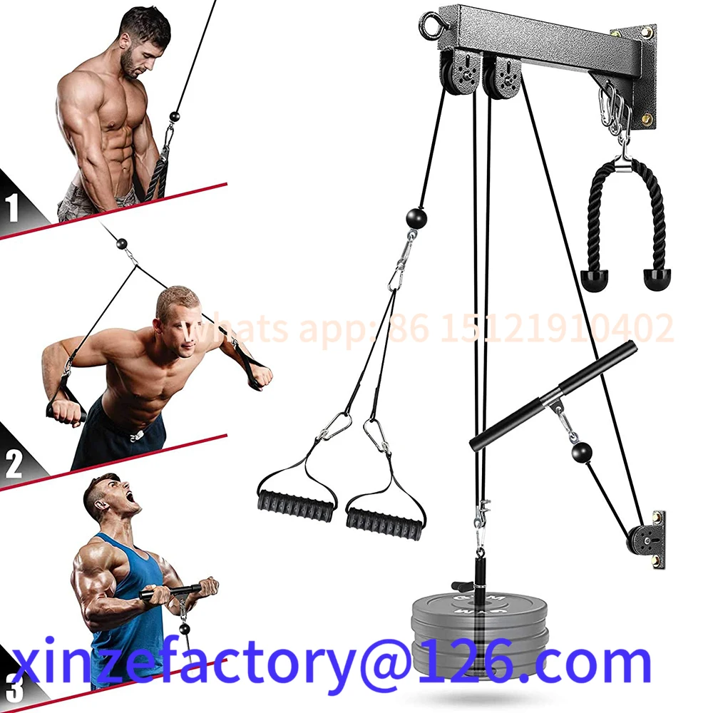 Be suitable for Wall-mounted DIY Pulley Cable Machine Attachment System Biceps Triceps Strength Trainning Sport
Be suitable for Wall-mounted DIY Pulley Cable Machine Attachment System Biceps Triceps Strength Trainning Sport