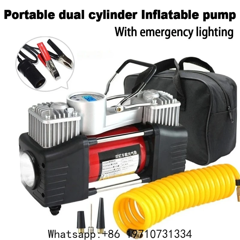 12V Dual Cylinder Car Air Pump Multifunctional Portable Digital Display High-power Electric Car Tire Inflator
12V Dual Cylinder Car Air Pump Multifunctional Portable Digital Display High-power Electric Car Tire Inflator