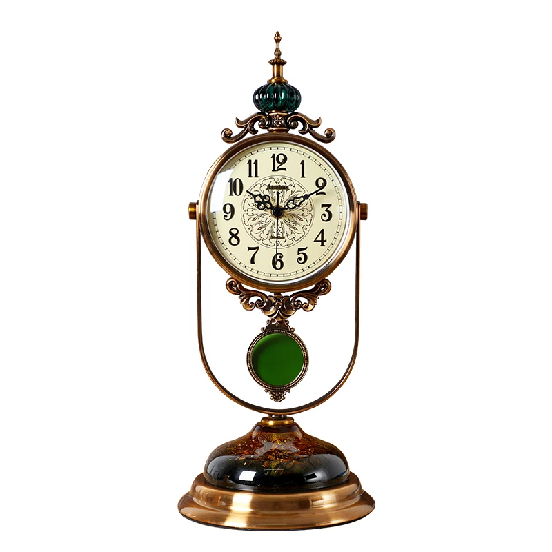 American light luxury desk clock desktop desk clock living room swing clock European ornament creative high-end retro desktop
American light luxury desk clock desktop desk clock living room swing clock European ornament creative high-end retro desktop