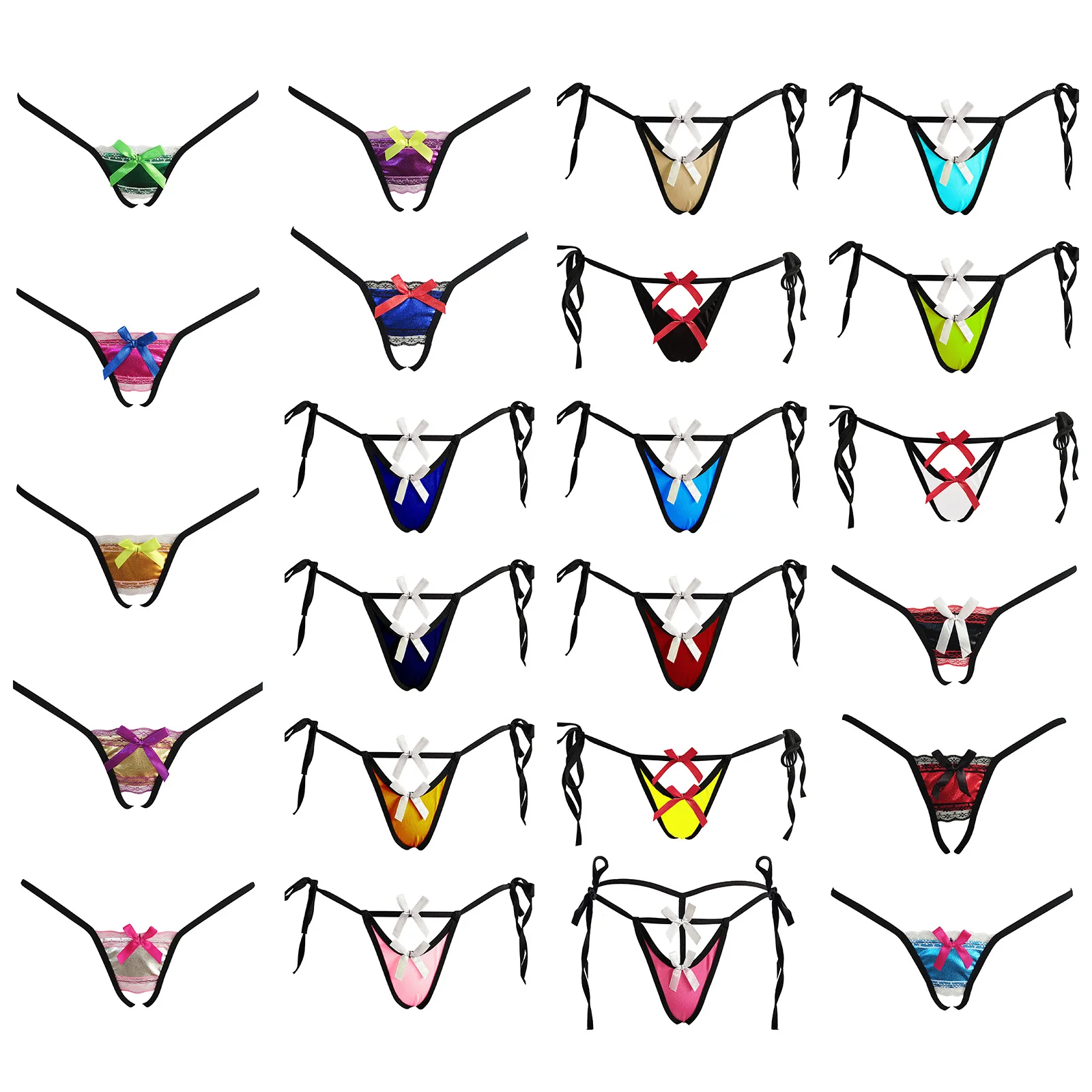 Women Adults Micro T-back Thongs Erotic Cutout with Bow Details G-string Thong Panties for Couple's Dating Night Underpants
Women Adults Micro T-back Thongs Erotic Cutout with Bow Details G-string Thong Panties for Couple's Dating Night Underpants