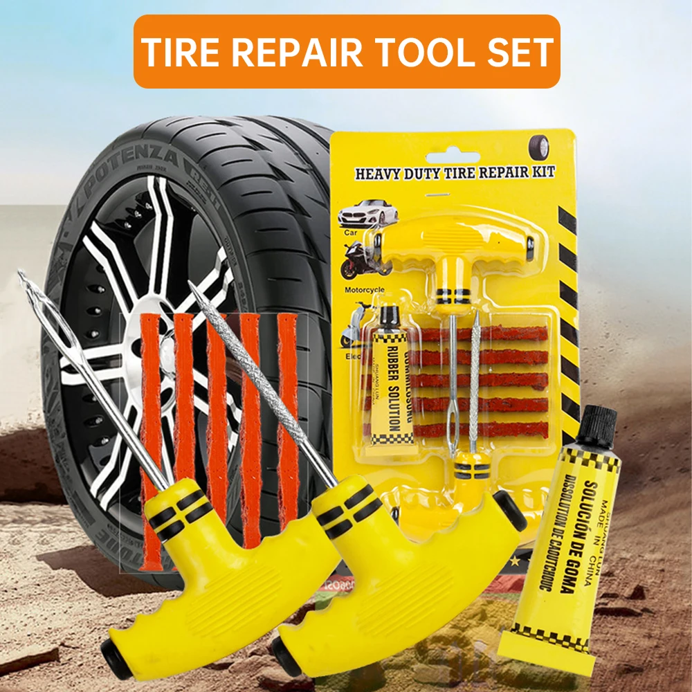 Car Tire Repair Kit Puncture Plug Tools Tyre Puncture Emergency for Tire Strips Stirring Glue Repair Tool Kit Universal
Car Tire Repair Kit Puncture Plug Tools Tyre Puncture Emergency for Tire Strips Stirring Glue Repair Tool Kit Universal